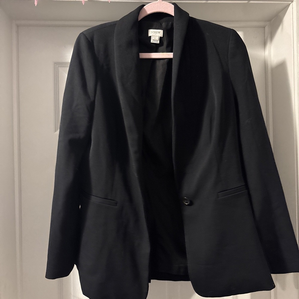 J.CREW Black Blazer Jacket Womens ‎ 1 Button Size 8 Classic Philippines